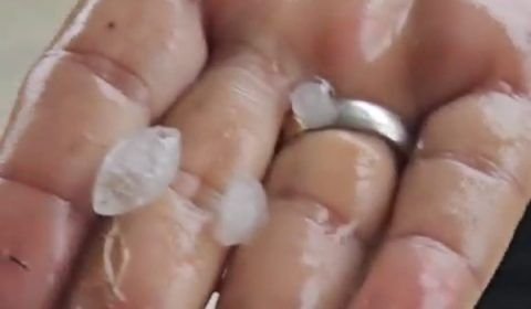 Manaus registra muita fumaça e chuva de granizo nesta quarta-feira