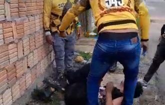 Ladrão é espancado por motoqueiros em Tefé