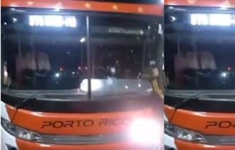 Suspeitos atacam ônibus e disparam contra motorista