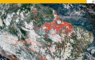 Imagens de satélites do Inpe mostram que queimadas do oeste do Pará e RMM são responsáveis por fumaça que atinge capital do Amazonas