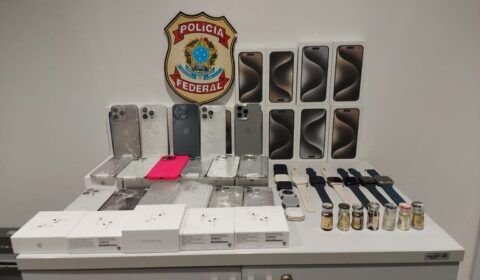 PF prende estudante com eletrônicos contrabandeados
