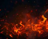 fire-flame-with-sparkle-black-background