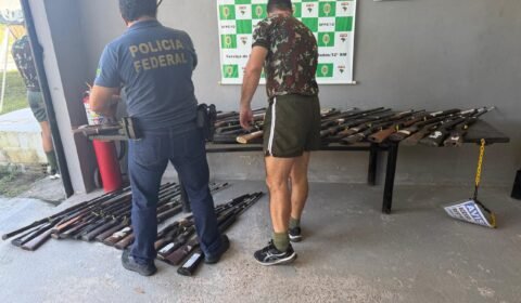 PF destrói 80 armas de fogo no Amazonas