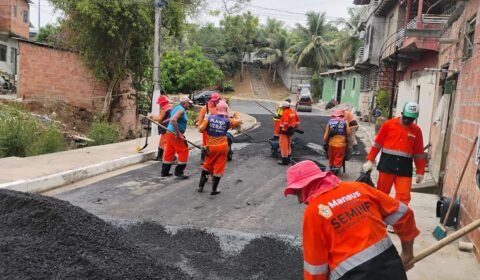 Prefeitura de Manaus recupera trecho da rua Aires da Cunha e melhora circulação no Alvorada