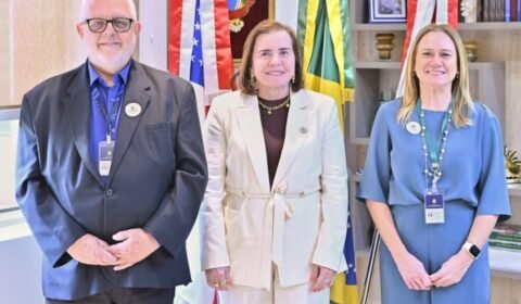 Yara Amazônia Lins recebe secretário da Sead-AM em visita institucional