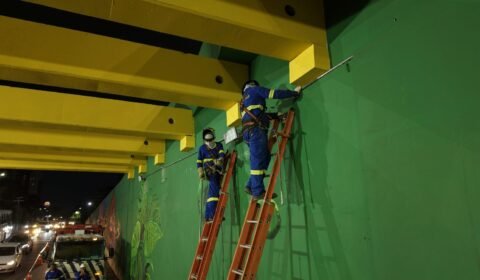 Prefeitura de Manaus reforça iluminação do viaduto Antônio Simões com projetores de LED e amplia segurança viária