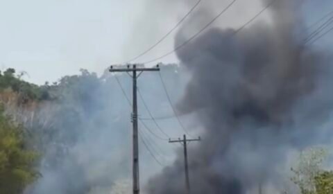 Incêndio no Distrito Industrial 2 mobiliza órgãos e é acompanhado pela Suframa