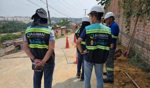 Prefeitura de Manaus acompanha obras de melhoria no abastecimento de água que vão beneficiar 8 mil pessoas na zona Norte
